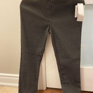 Black and gold polka dot dress pants